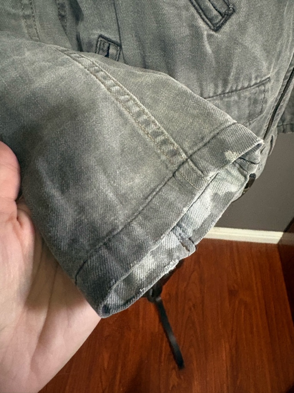 RALPH LAUREN DENIM & SUPPLY Washed Gray Moto Jacket with Buckle Belt - Picture 8 of 11